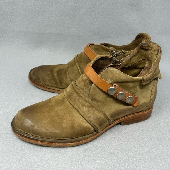 A.S. 98 Bryan Distressed Tan Leather Ankle Boots, Women’s Size EU 36/US 5.5-6. - Picture 1 of 12